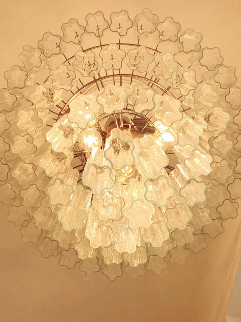 Pastel Art Transparent Glass Chandelier – 78 Tubes