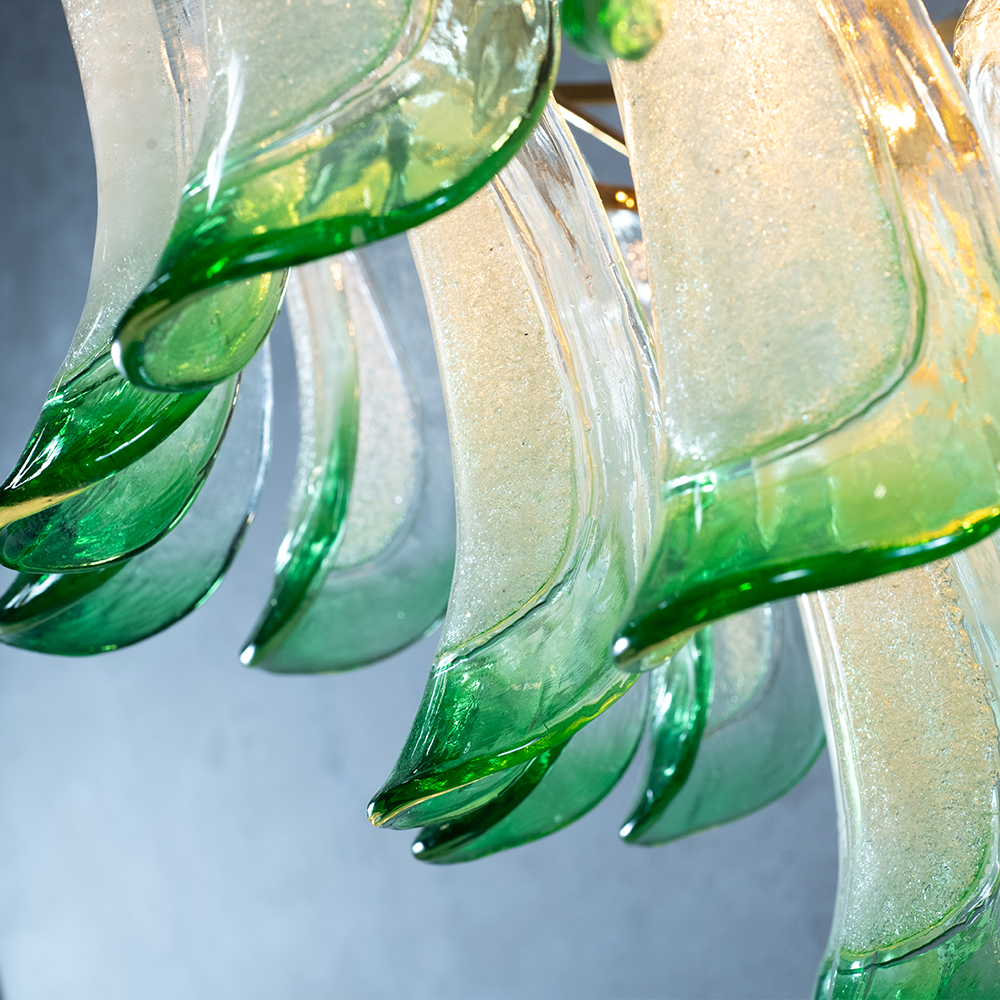 Anthesis Art Glass Petal Chandelier
