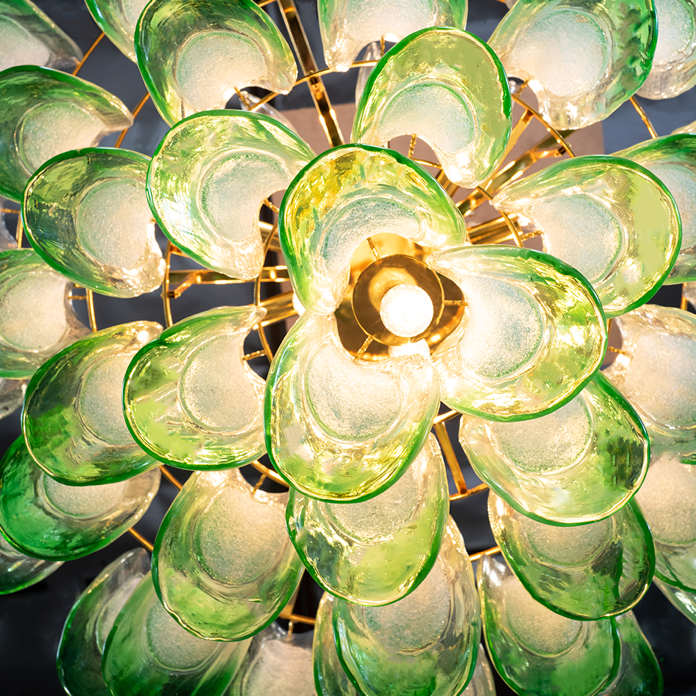 Anthesis Art Glass Petal Chandelier