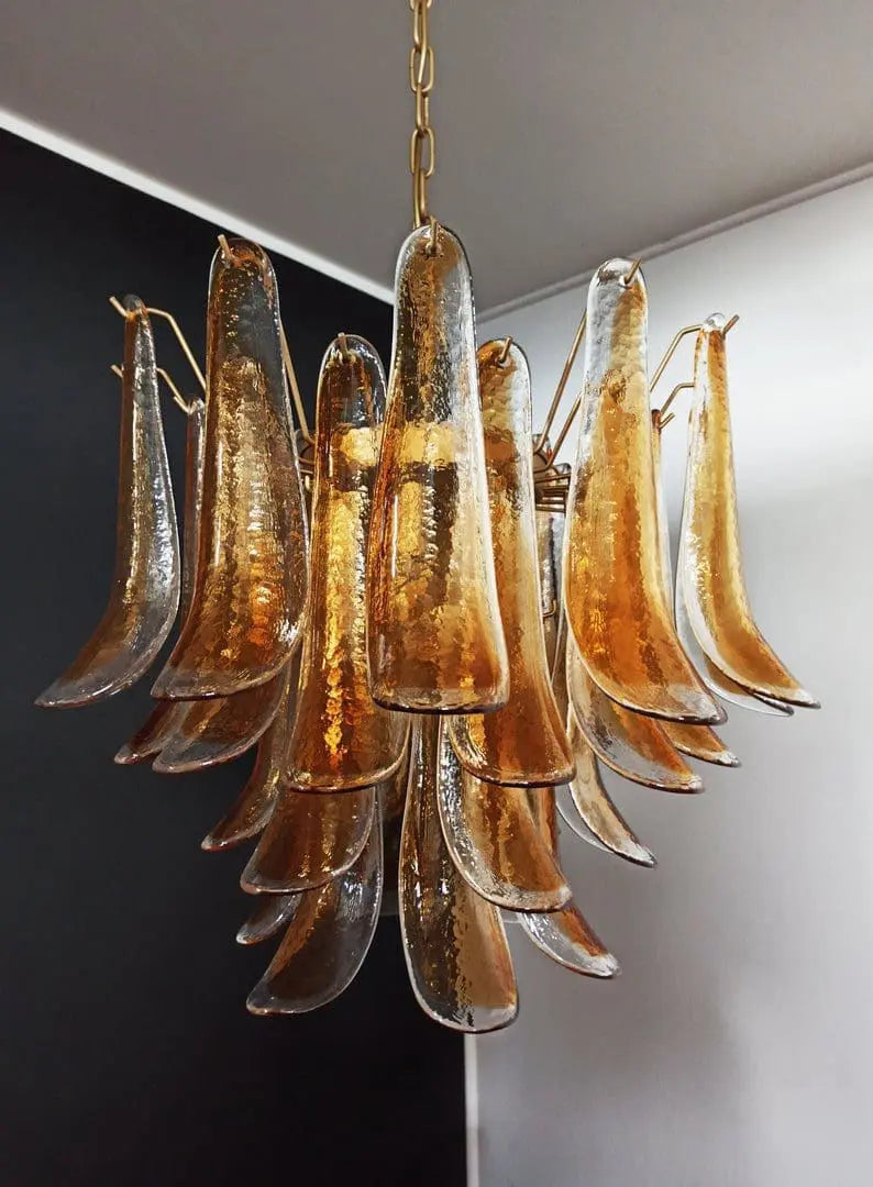 Anthesis Art Glass Chandelier – Amber
