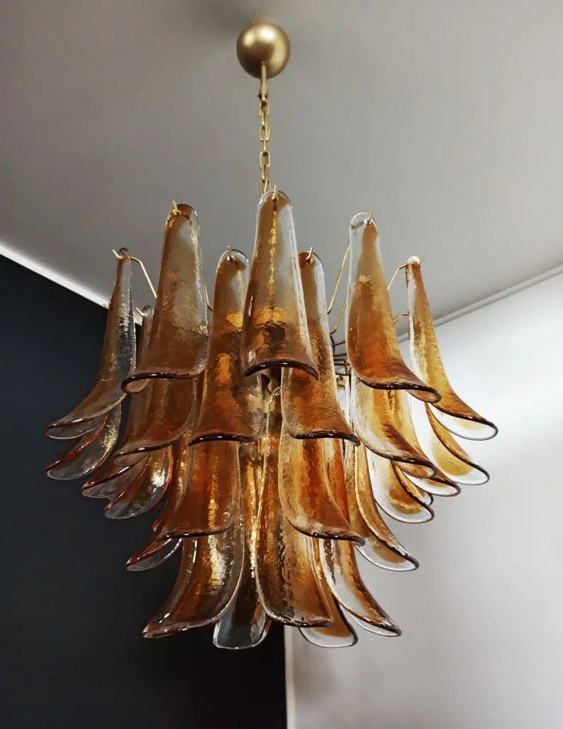 Anthesis Art Glass Chandelier – Amber
