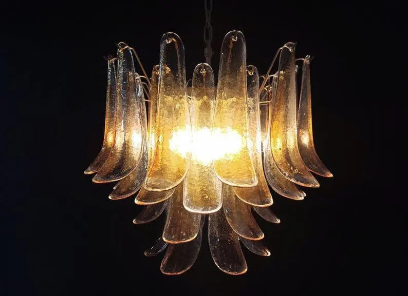 Anthesis Art Glass Chandelier – Amber