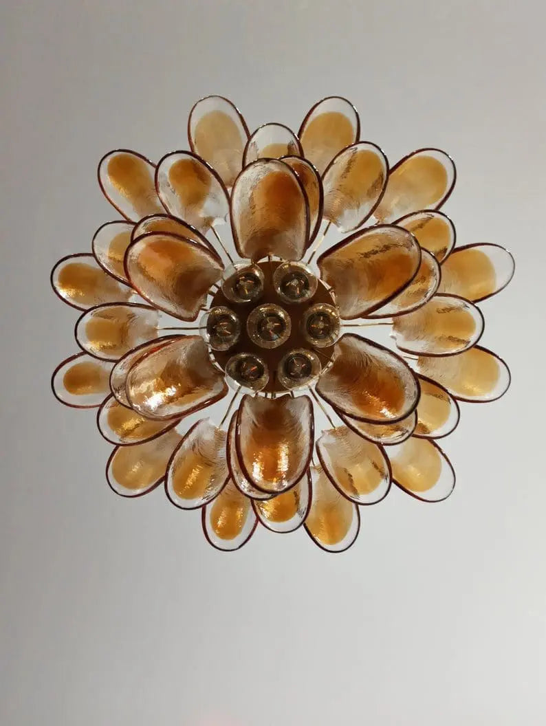 Anthesis Art Glass Chandelier – Amber