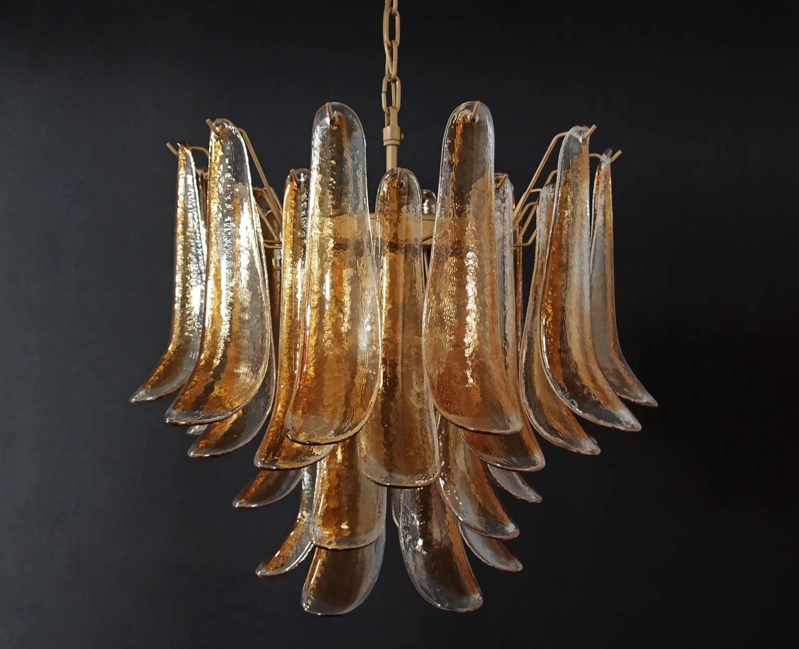 Anthesis Art Glass Chandelier – Amber